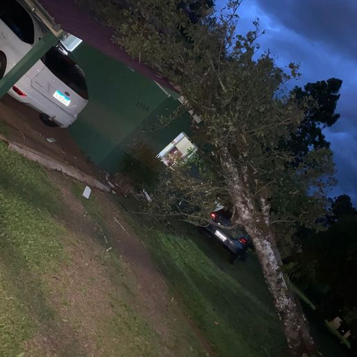 Bombeiros removem árvore que caiu sobre casa em São Miguel do Oeste