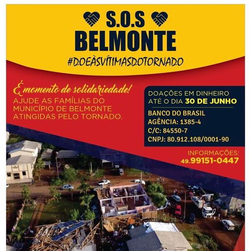 Grupo organiza Live Solidária em prol dos atingidos por tornado