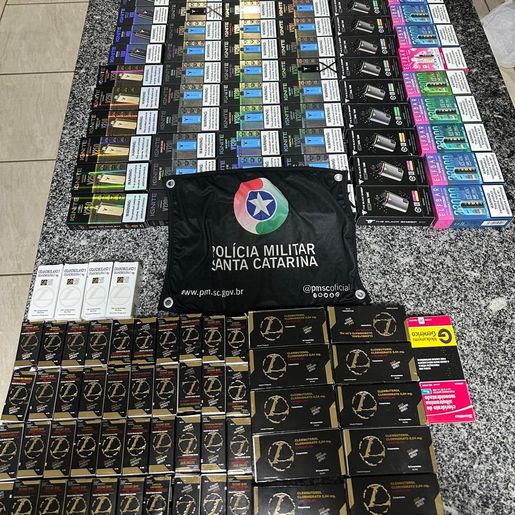 Homem é preso por contrabando de cigarros eletrônicos e anabolizantes em Abelardo Luz