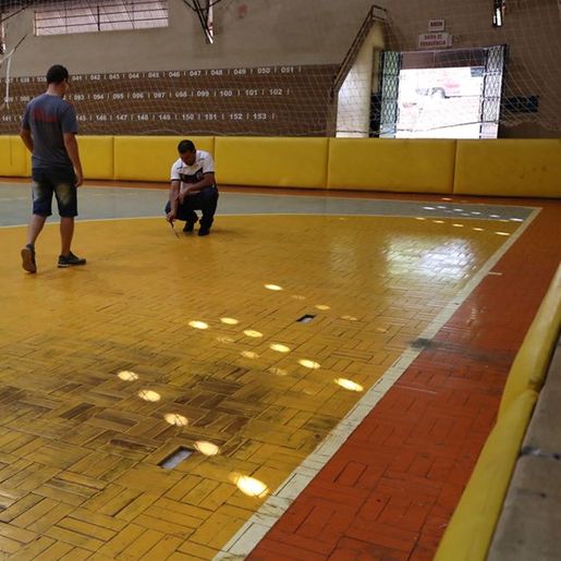 Quadra do Ginásio Lauté Weber de SJCedro passa por reforma