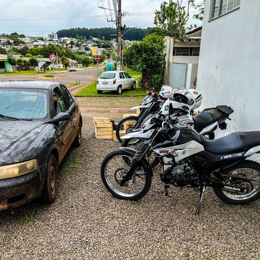 Policiamento com motos da PM atende ocorrência de Descaminho em SMO