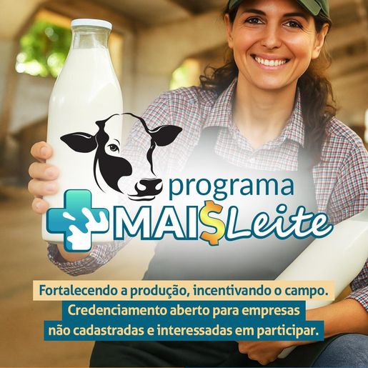Guaraciaba abre edital para credenciamento de empresas no Programa Mais Leite