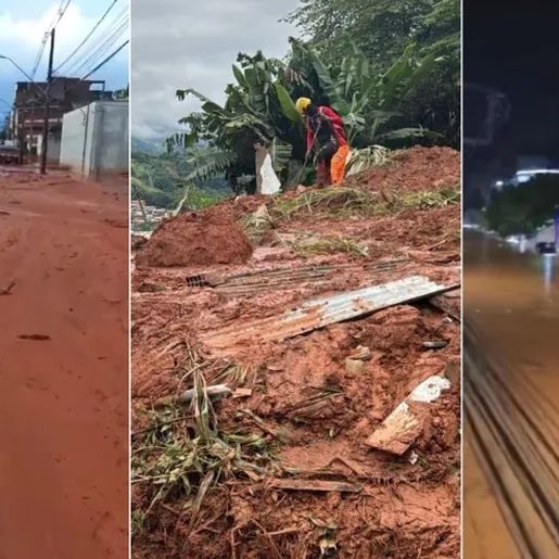 Alto volume de chuva em uma hora contribuiu para deslizamento em MG