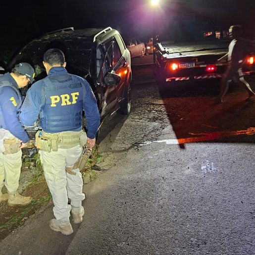 Acidente envolve viatura policial de SMO na BR 282