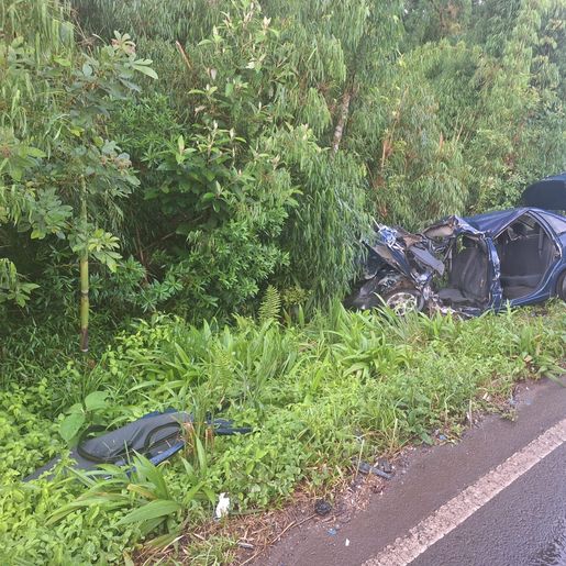 Família se dirigia para Xanxerê quando sofreu grave acidente em Passos Maia