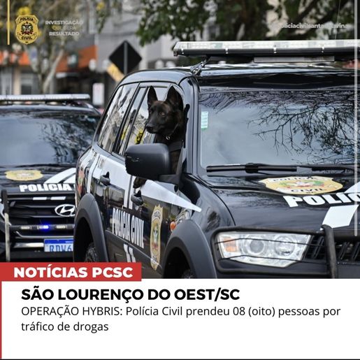 Polícia Civil prende envolvidos em tráfico de drogas durante Operação Hybris