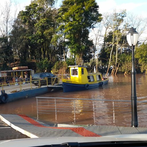 Travessia no Rio Uruguai segue suspensa em Mondaí nesta quinta-feira