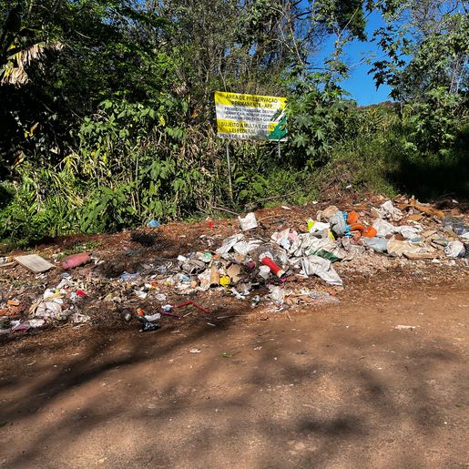 Moradora denúncia descarte irregular de lixo no interior de SMOeste