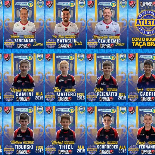 Bugre conhece adversários na Taça Brasil de Futsal Sub 08