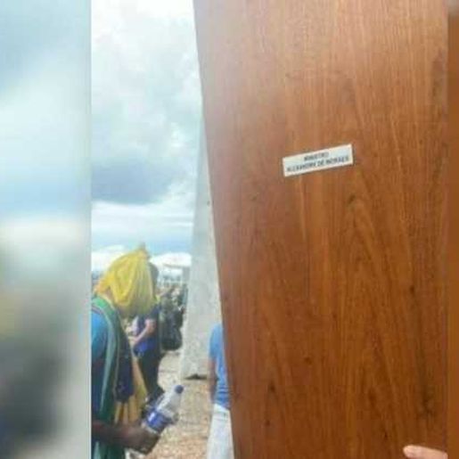 Em ataque ao STF, invasores arrancam porta do armário de Alexandre de Moraes 