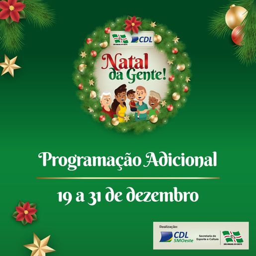 Município lança eventos adicionais à programação do “Natal da Gente”