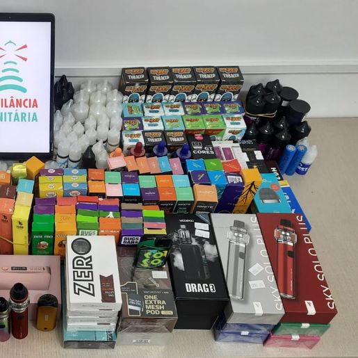 Vigilância Sanitária de Itapiranga apreende grande quantidade de cigarro eletrônico