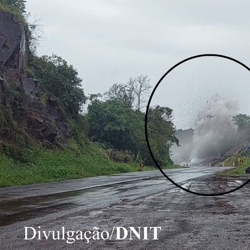 DNIT marca mais uma detonação de rochas para esta semana em Guaraciaba
