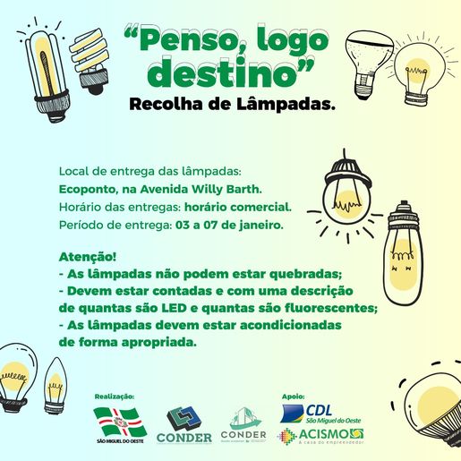 São Miguel lança campanha para descarte adequado de lâmpadas