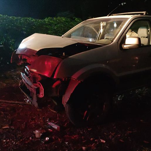 Condutor bate em poste em São Miguel do Oeste