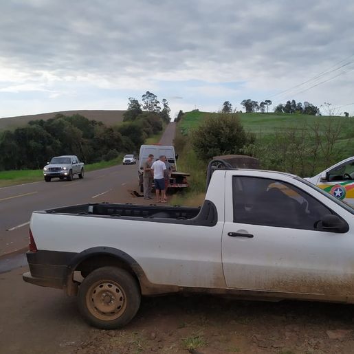 Polícia Rodoviária Estadual atende a acidente de trânsito em Descanso