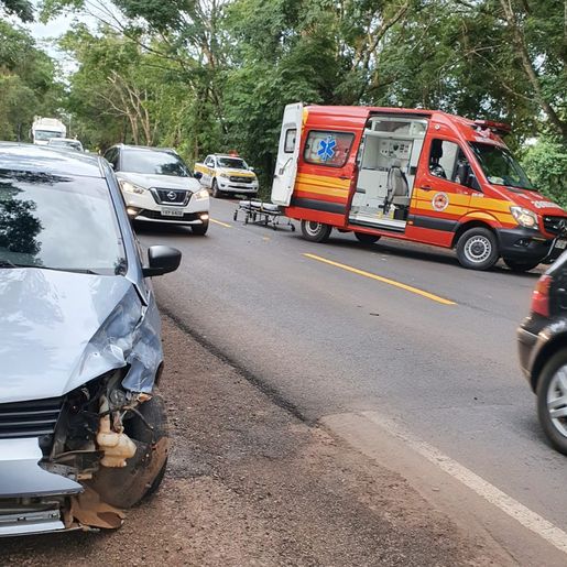 Colisão entre carro e moto é registrada na SC 163 em Iporã do Oeste