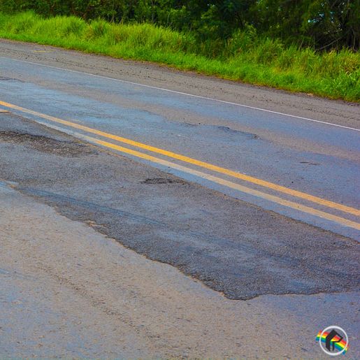 Trecho da BR-163 recém restaurado já apresenta problemas