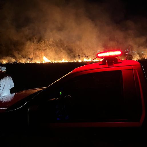 Incêndio atinge vegetação entre Vitorino e São Lourenço do Oeste