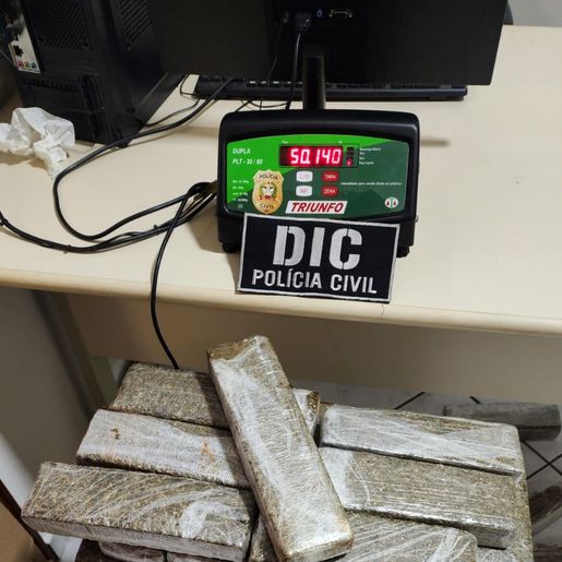 Operação conjunta da PC apreende mais de 100 kg de maconha na BR-282
