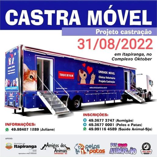 Projeto de castração de animais terá 4ª edição em Itapiranga