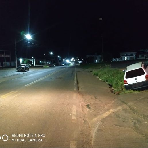 Saveiro de Campo Erê se envolve em acidente na SC-155 em Abelardo Luz