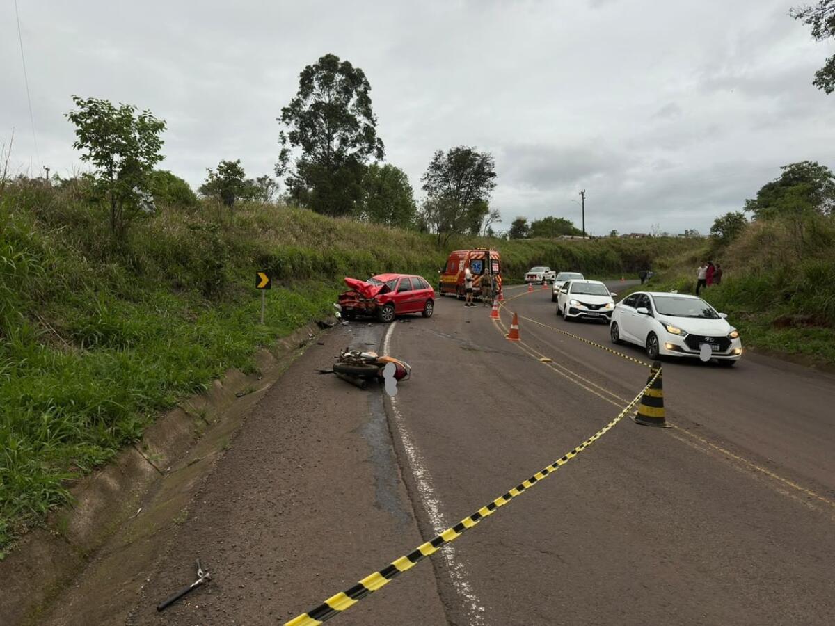 Identificado jovem de 23 anos que morreu em acidente na SC-161 em Romelândia