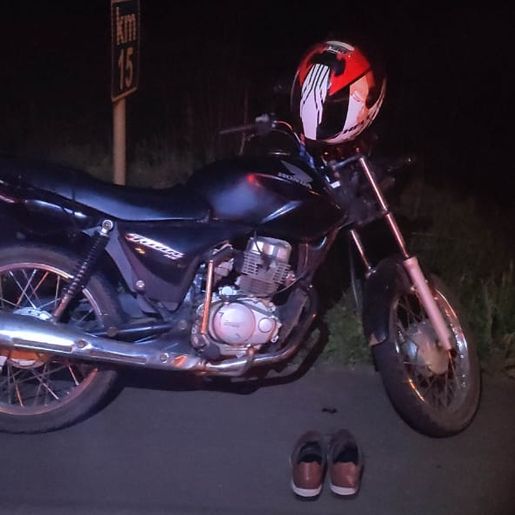Motociclista sofre ferimentos graves em queda de moto na SC 386 em Mondaí