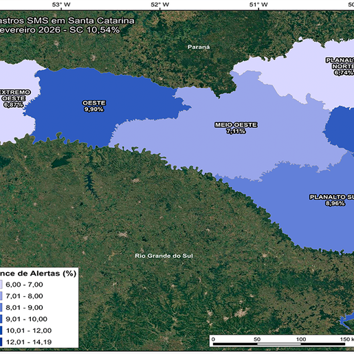 Santa Catarina ocupa 1º lugar no país em adesão ao SMS da Defesa Civil