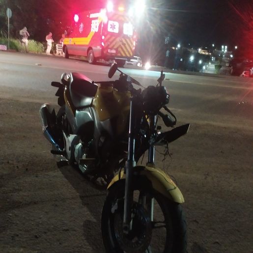 Motociclista fica ferido em colisão com carro em São Lourenço do Oeste