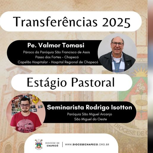 Paróquia São Miguel Arcanjo recebe seminarista para estágio pastoral em 2025