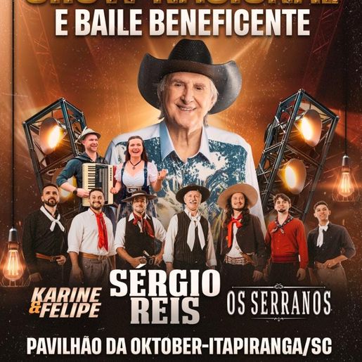Sérgio Reis será atração em show beneficente em Itapiranga
