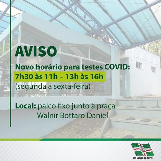 São Miguel do Oeste: Saúde amplia horário de testes para COVID