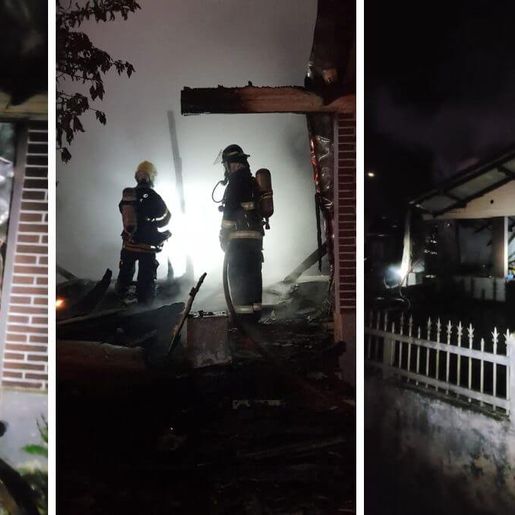 Idosa tem casa destruída por incêndio após acender vela em SC
