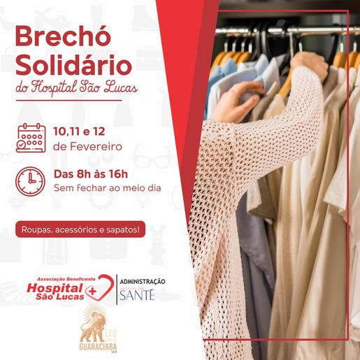 Hospital São Lucas de Guaraciaba promove o segundo brechó beneficente