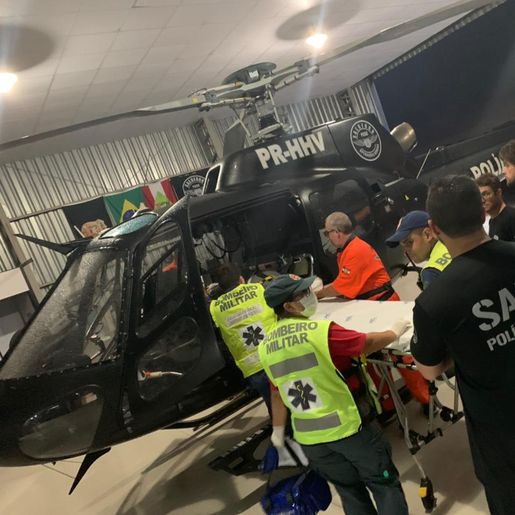 Vendaval derruba silo e deixa dois trabalhadores gravemente feridos em Pinhalzinho