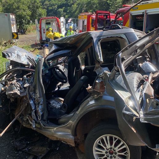 Casal fica gravemente ferido em acidente na BR 282, entre Maravilha e Pinhalzinho