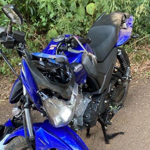 Motociclista sofre ferimentos em acidente na SC 163, em Itapiranga