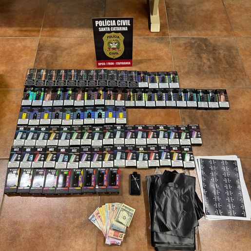 Policia Civil apreende cigarros eletrônicos na véspera da Oktoberfest