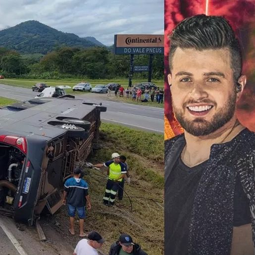 Ônibus de Conrado e Aleksandro sofre acidente; um dos cantores e outros 5 morreram