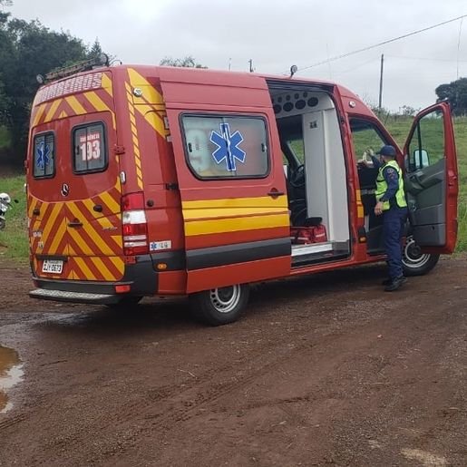 Acidente deixa motociclista ferido na SC 163, em São João do Oeste