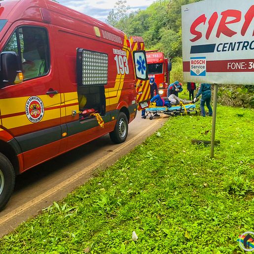Motociclista sofre ferimentos em queda na ITG 070, em Itapiranga