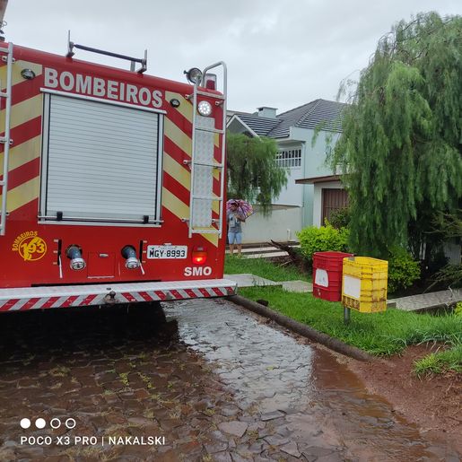 Árvore cai sobre residência em São Miguel do Oeste
