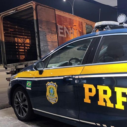 PRF flagra caminhão com placas de SMOeste transportando 1,8 mil garrafas de vinho na BR-282