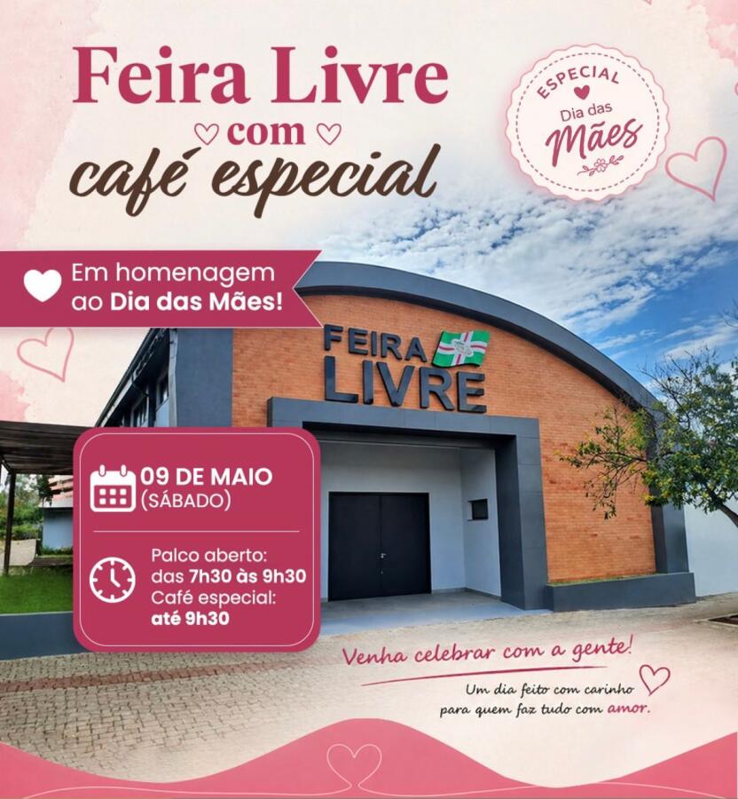 Feira Livre de SMO terá café colonial e palco aberto em homenagem ao Dia das Mães