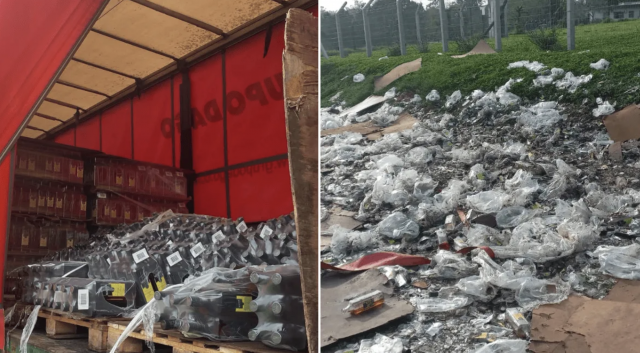 Carga de uísque cai de carreta e cerca de 1,8 mil garrafas são furtadas em Içara