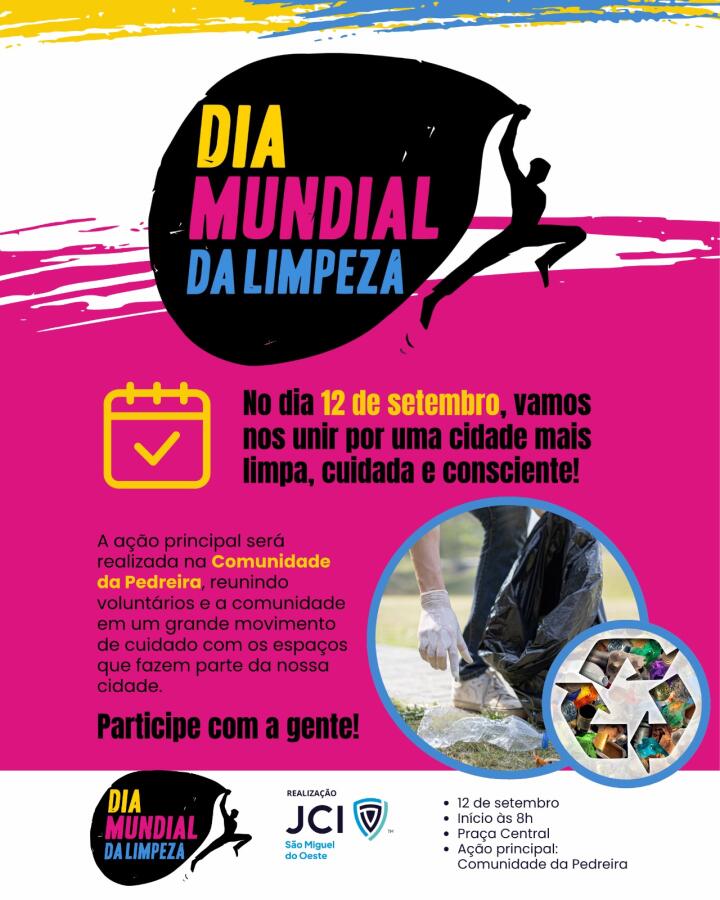 JCI promove Dia Mundial da Limpeza em São Miguel do Oeste