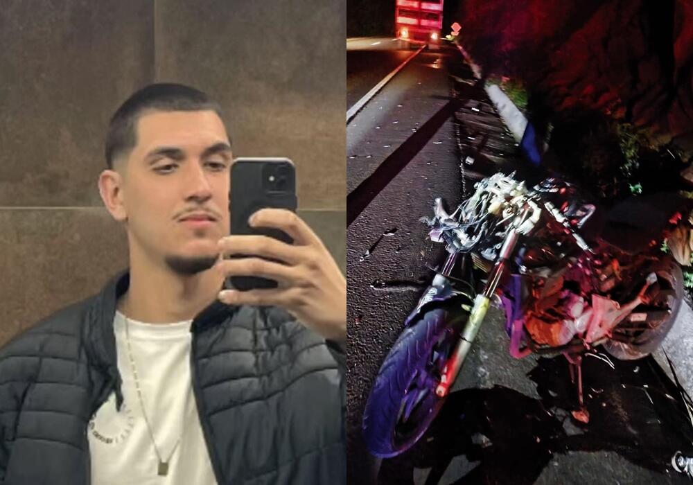 Jovem de 21 anos morre em acidente entre moto e caminhão na BR-282