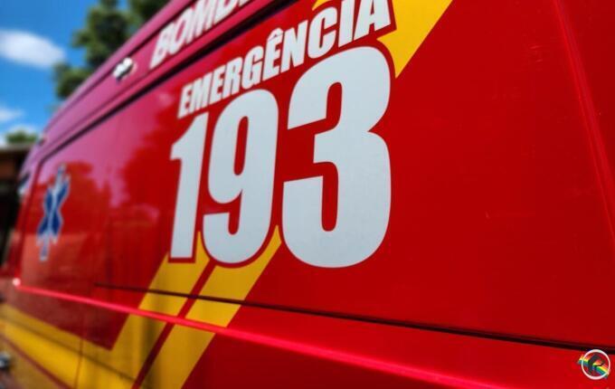 Incêndio atinge depósito de móveis no Centro de São Lourenço do Oeste