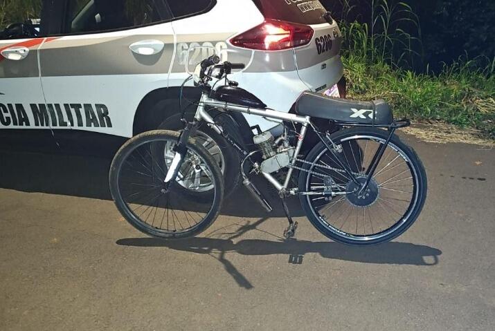 Adolescente é flagrado conduzindo ciclomotor artesanal em Iporã do Oeste
